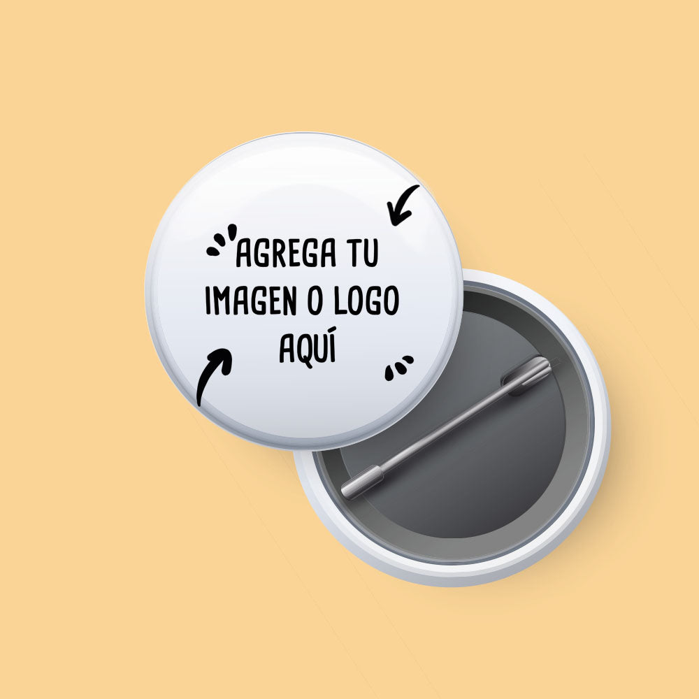 Chapita Alfiler 3,7 cm Personalizable - greengraphic.cl