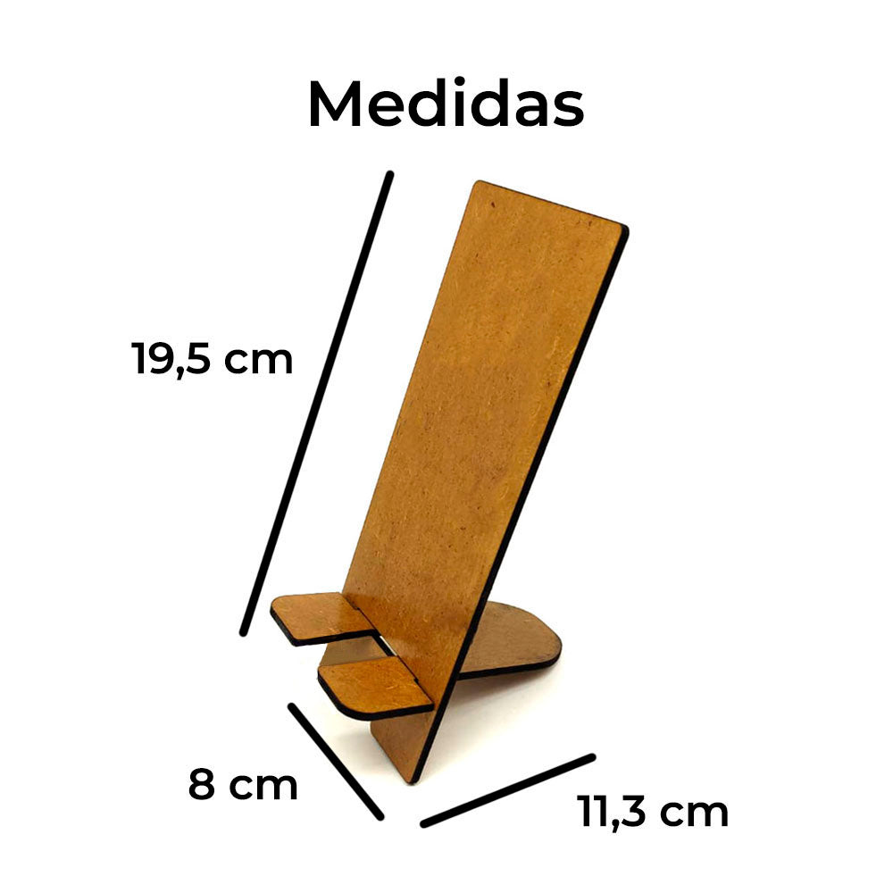 Soporte de Celular MDF Personalizable - greengraphic.cl