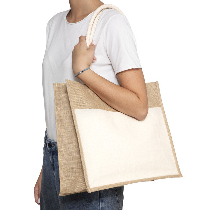 Bolso Extra Grande Yute con Algodon Personalizado