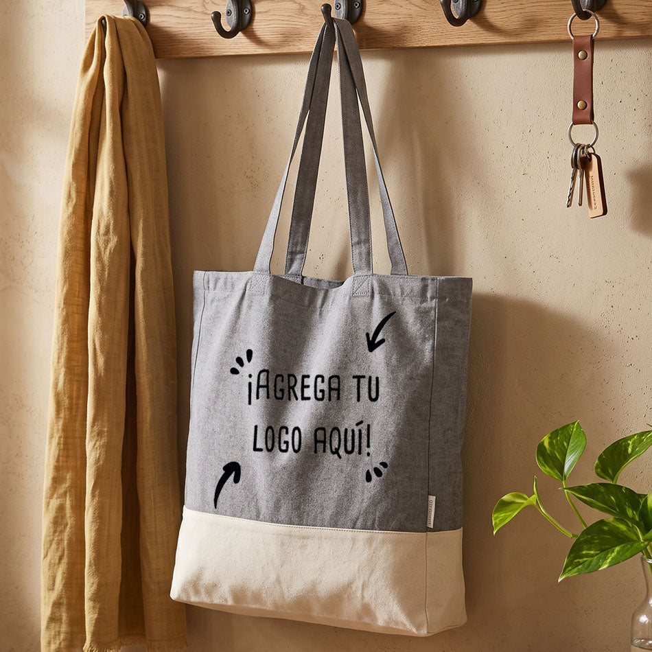 Bolso grande Bicolor Estampado Personalizable
