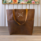 Cartera totebag de cuero Personalizado - greengraphic.cl