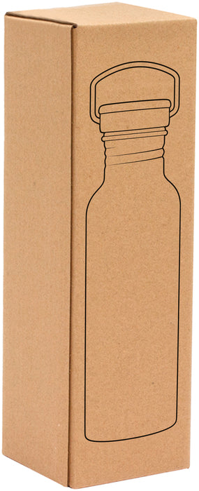 Botella aluminio tapa bamboo 750ml