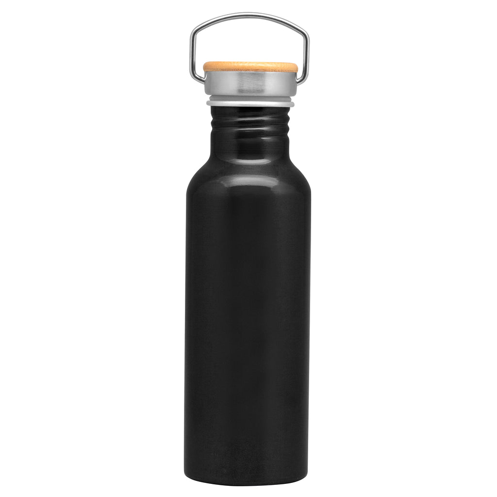 Botella aluminio tapa bamboo 750ml