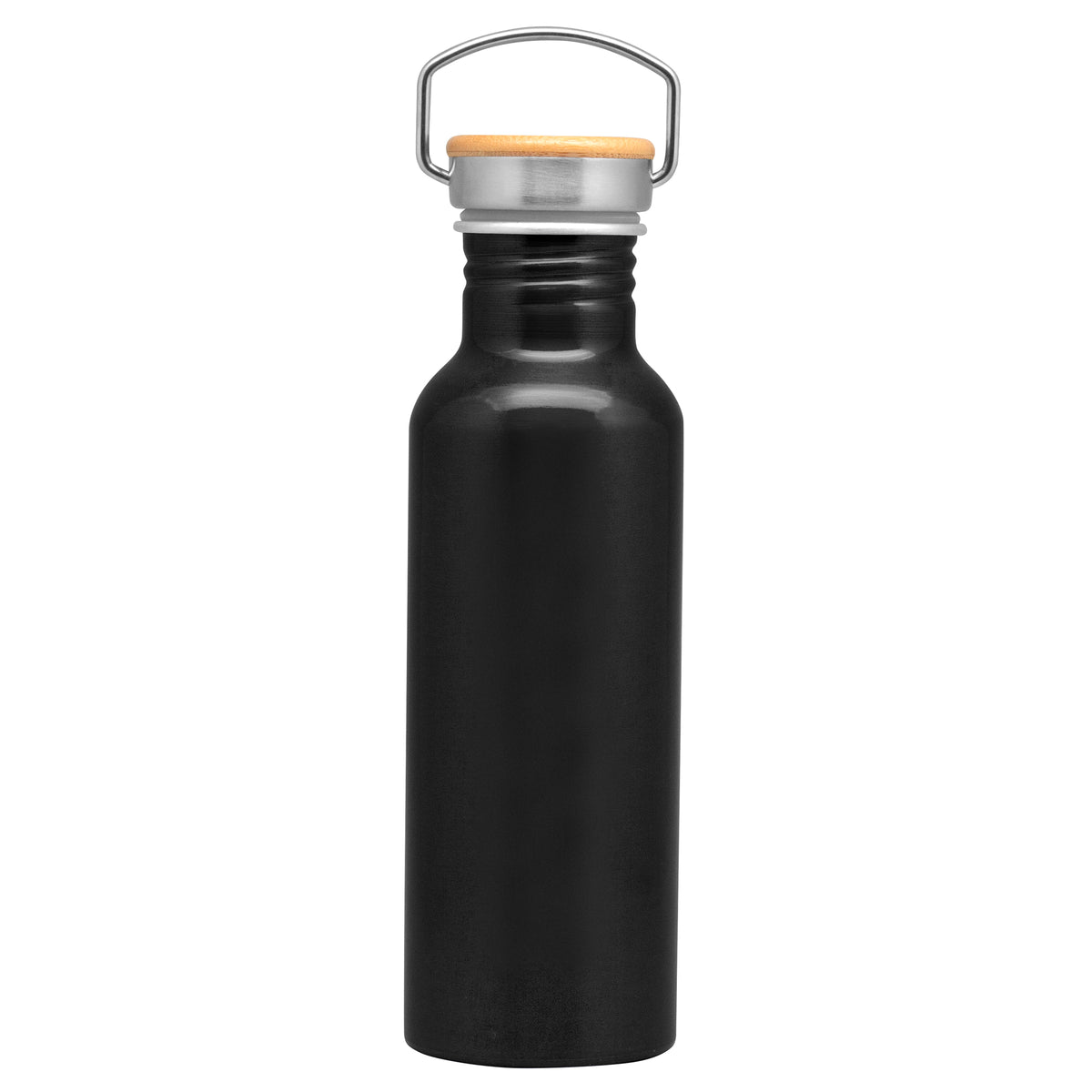 Botella aluminio tapa bamboo 750ml