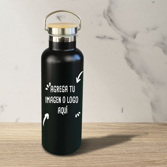 Botella Acero Tapa Rosca Grabado 600 ML Personalizable
