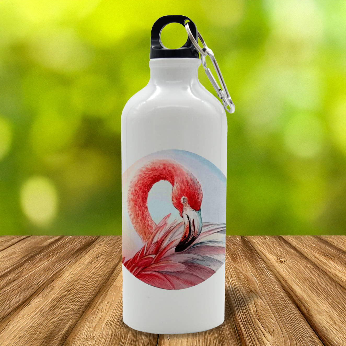 Botella Aluminio 600ml Animales - greengraphic.cl