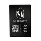 Stand NFC y QR para compartir contacto + perfil digital