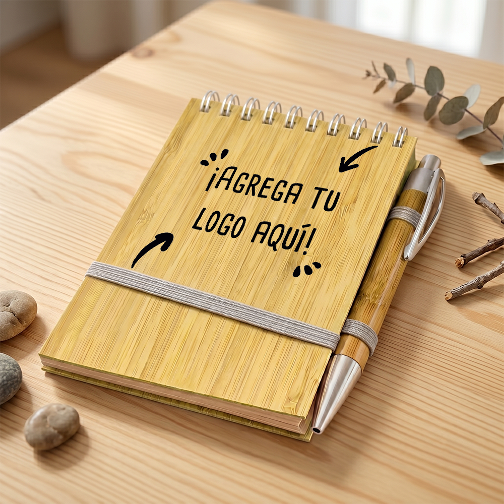 Libreta de Bamboo con lápiz