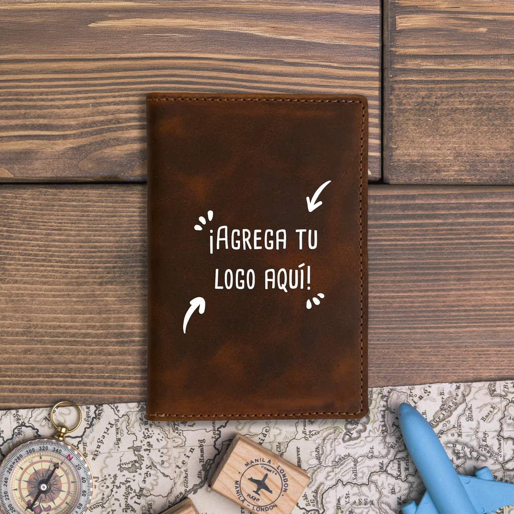 Porta pasaporte de Cuero Personalizado - greengraphic.cl