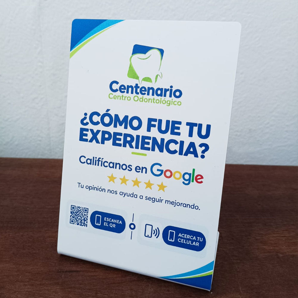 Stand NFC y QR personalizado + Tarjeta de presentación virtual
