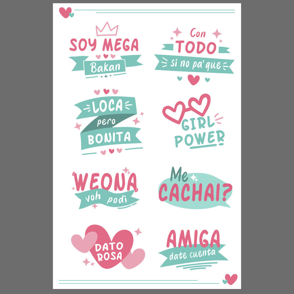 Sticker Frases Mujer - greengraphic.cl