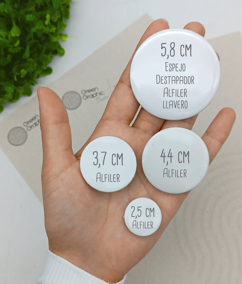 Chapita Alfiler 2,5 cm Personalizable - Greengraphic.cl