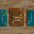 Tarjetero de Cuero Personalizado - greengraphic.cl