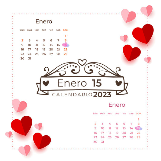 Tazón calendario personalizado con fechas