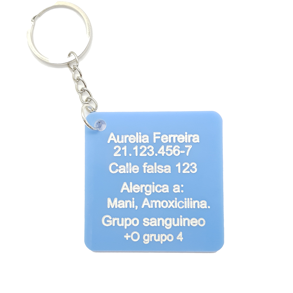 Llaveros Personalizados Emergencia - greengraphic.cl