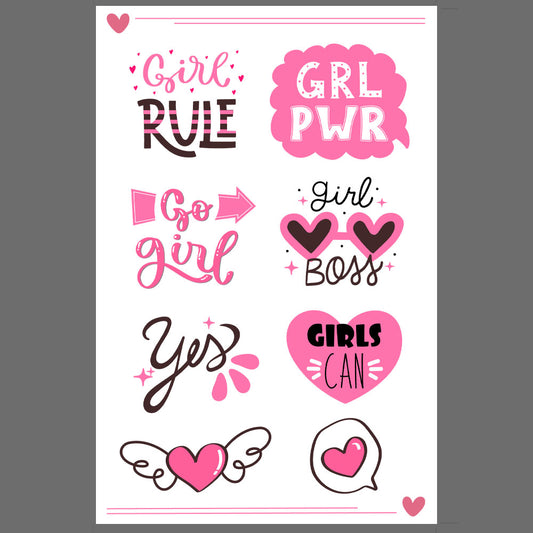 Sticker Diseño Mujer Power